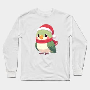 Green Christmas Parrot Long Sleeve T-Shirt